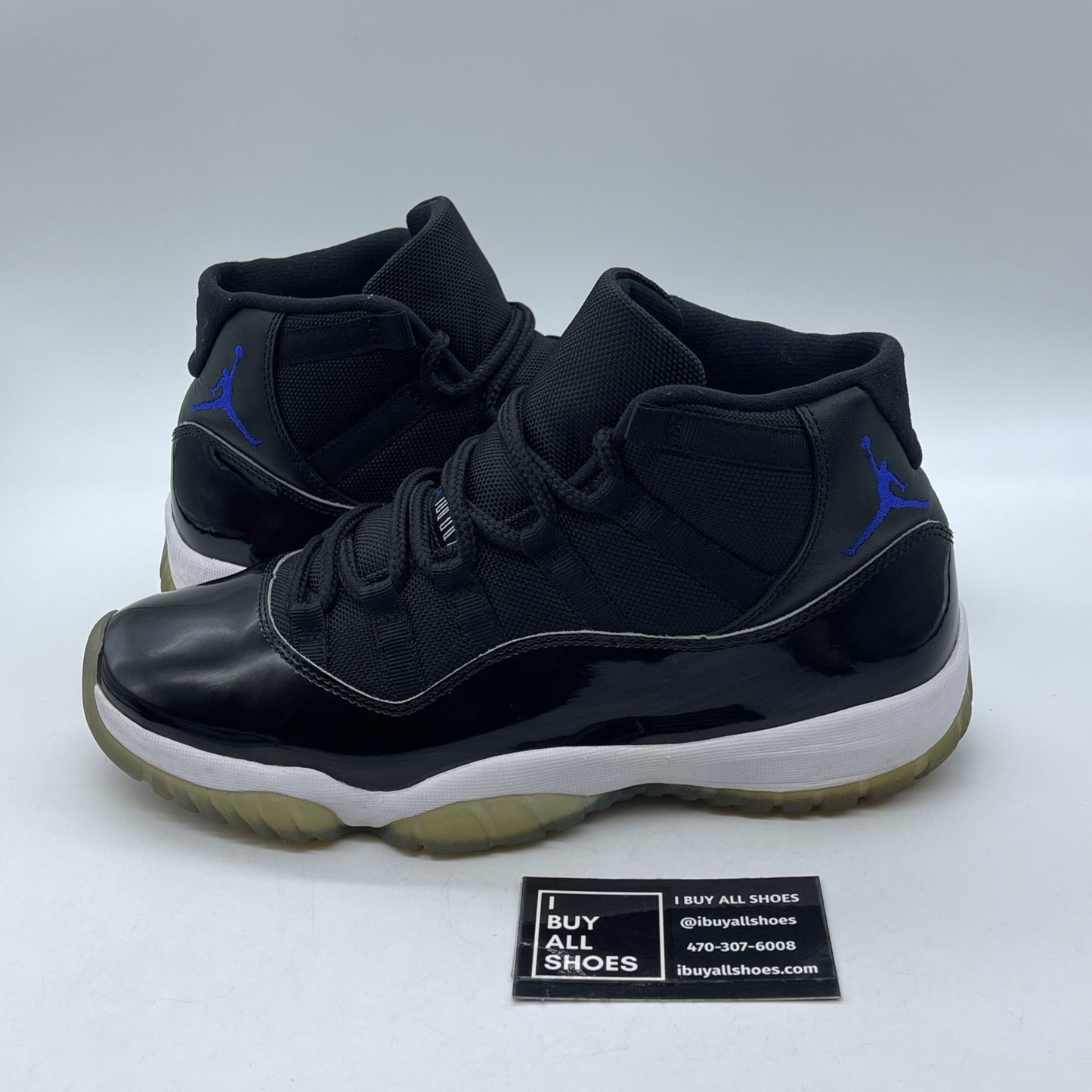 Size 9.5 - Jordan 11 Retro High Space Jam Black Suede Leather (378037-003)