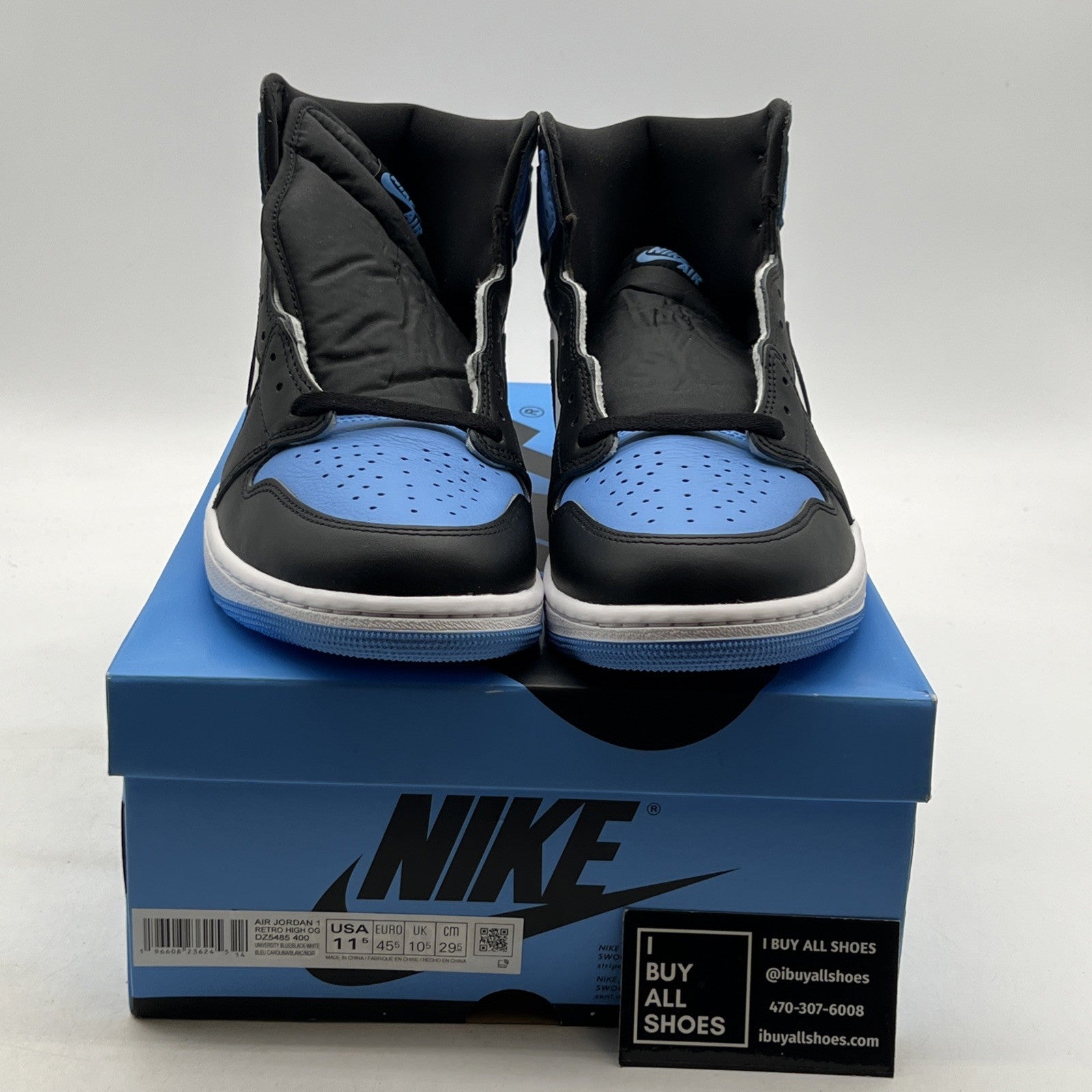 Size 11.5 - Air Jordan 1 Retro OG High UNC Toe (DZ5485-400)