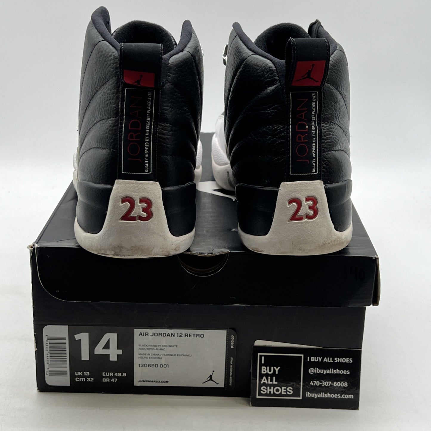 Size 14 - Air Jordan 12 Retro 2012 Playoff (130690-001)