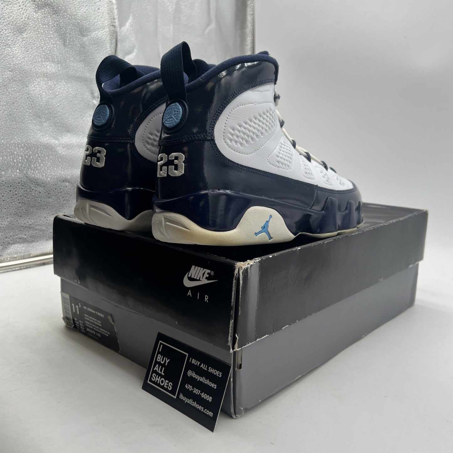 Size 11.5 - Air Jordan 9 Retro UNC (302370-145)