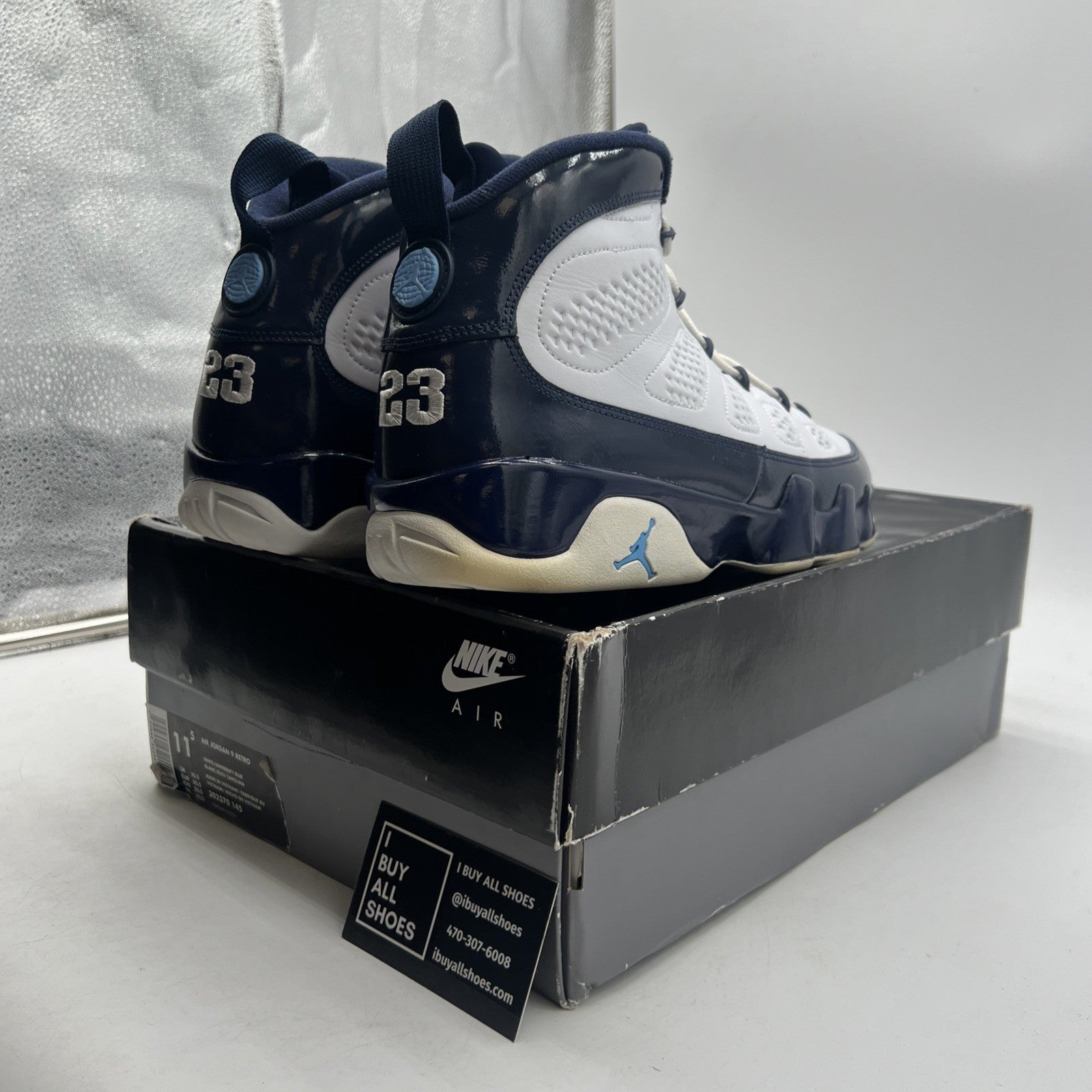 Size 11.5 - Air Jordan 9 Retro UNC (302370-145)