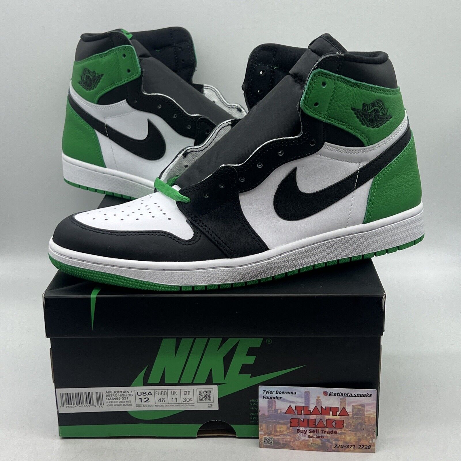 Size 12 - Jordan 1 Retro OG High Lucky Green Brand New Og All