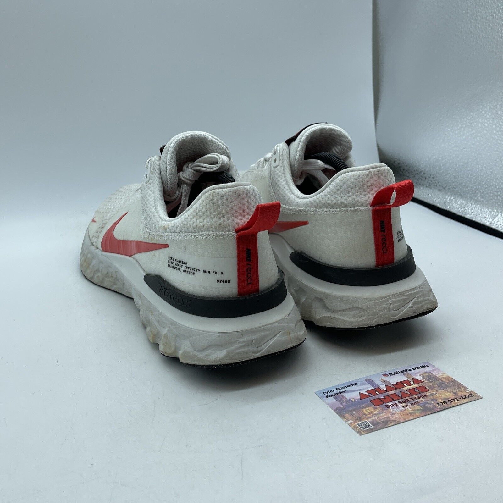 Size 12 - Nike React Infinity Run Flyknit 3 White Light Crimson (DZ3014-100)