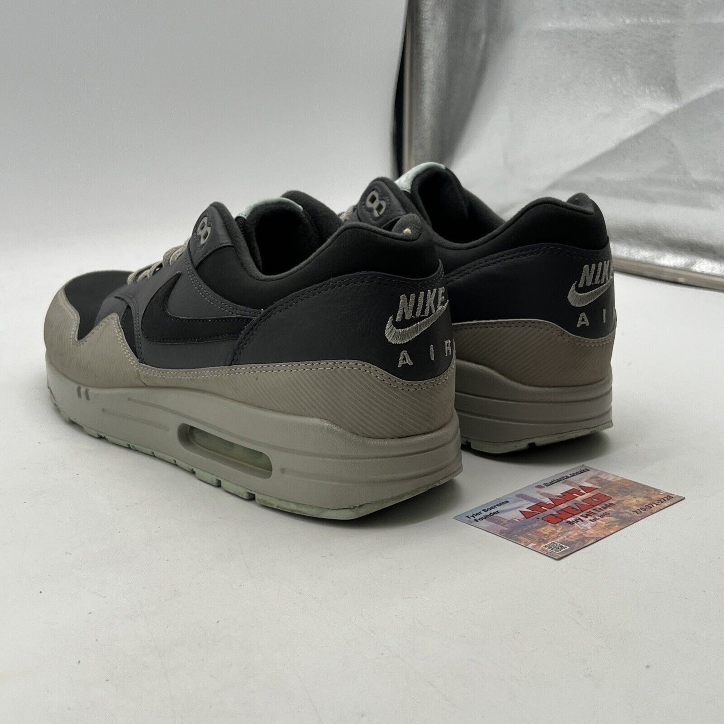 Size 12 - Nike Air Max 1 Leather Dark Ash (655466-201)
