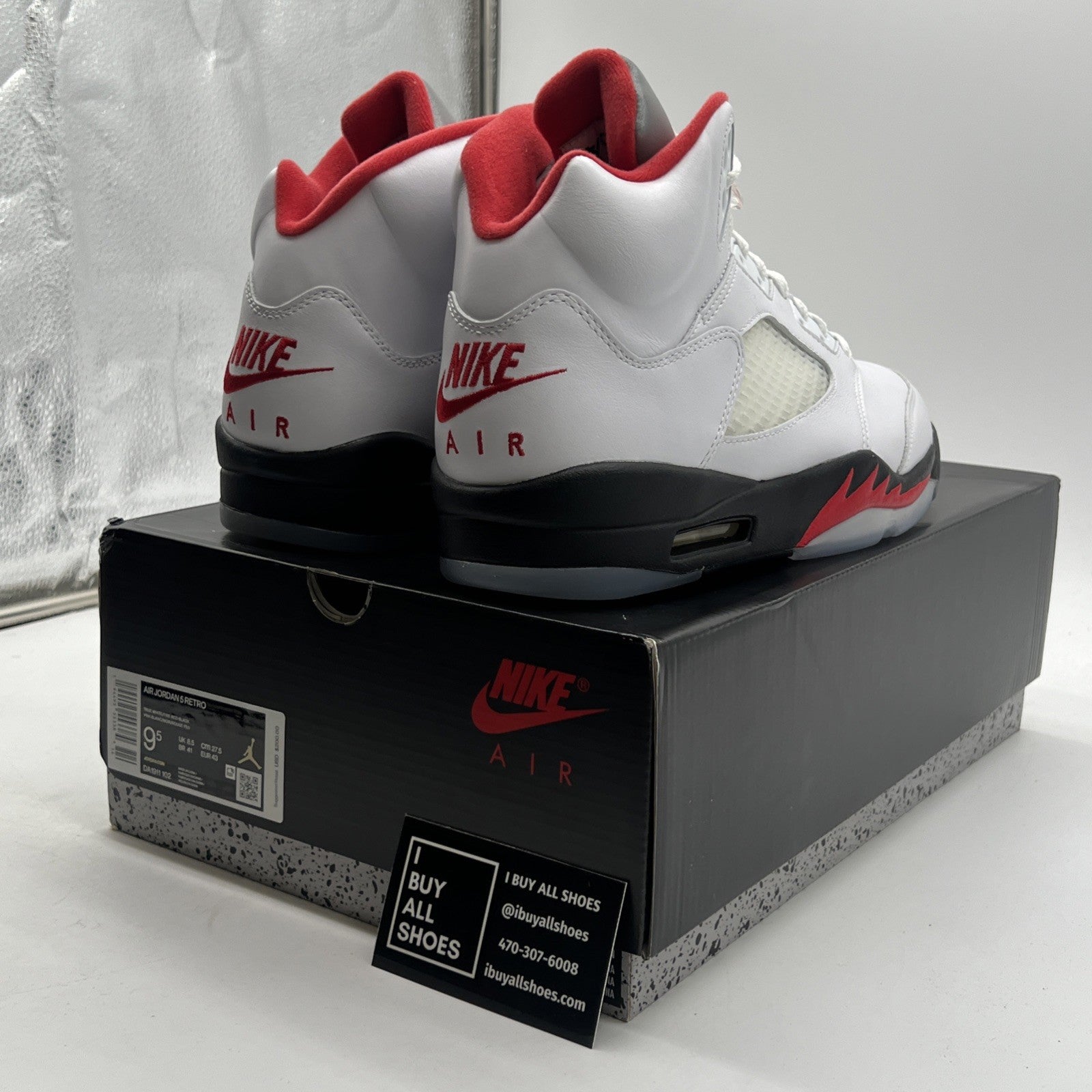 Size 9.5 - Air Jordan 5 Retro Mid Fire Red (DA1911-102)