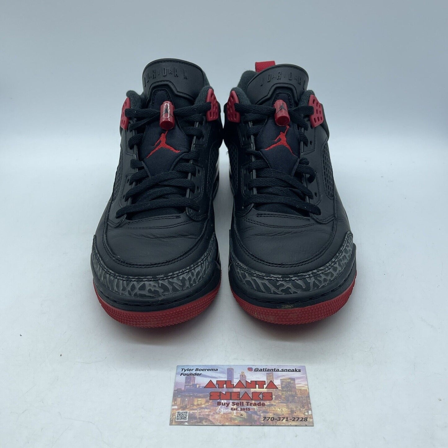 Size 10 - Nike Air Jordan Spizike 'Bred' Black Leather Grey Suede (FQ1759-006)