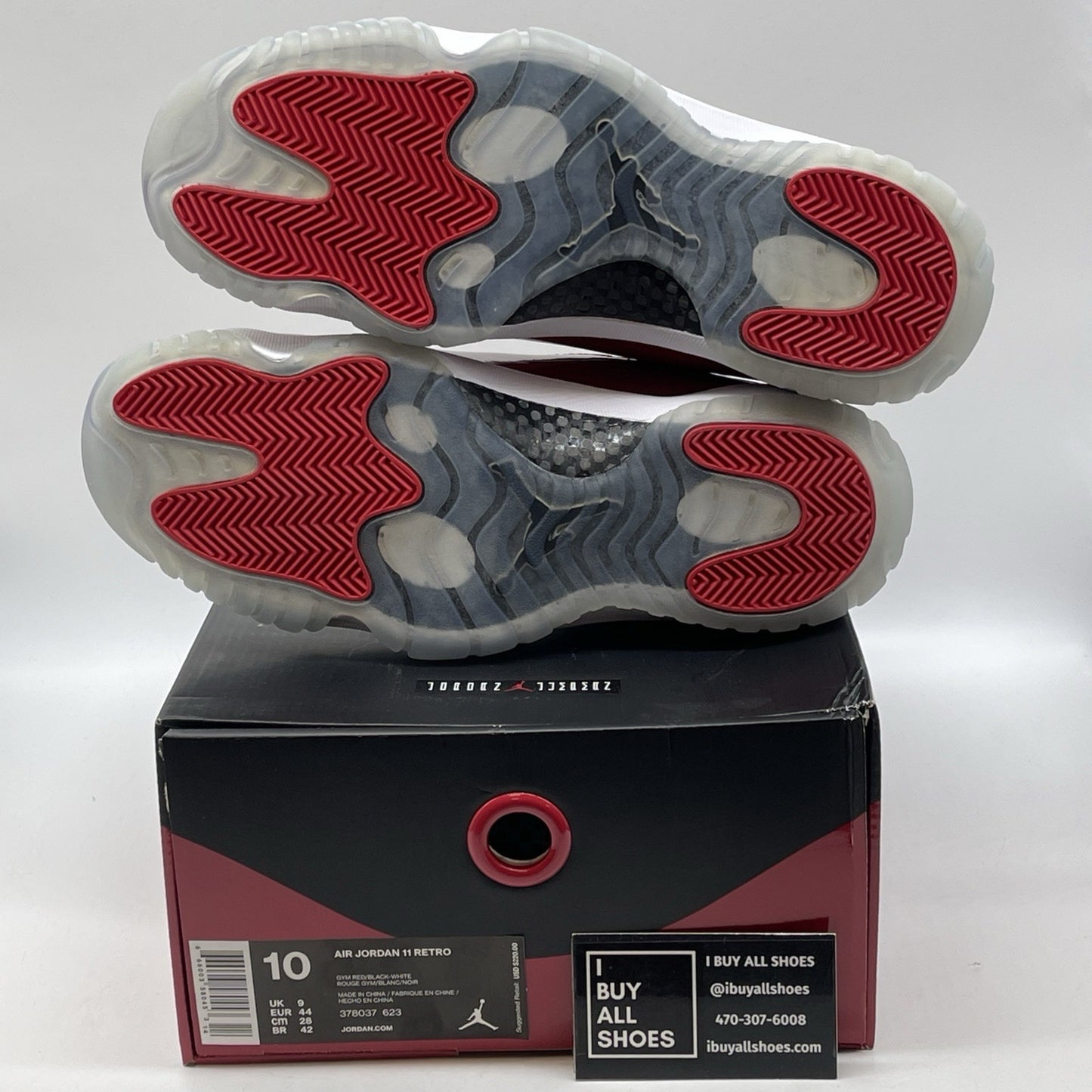 Size 10 - Jordan 11 Retro High Win Like '96 Red Suede Leather (378037-623)
