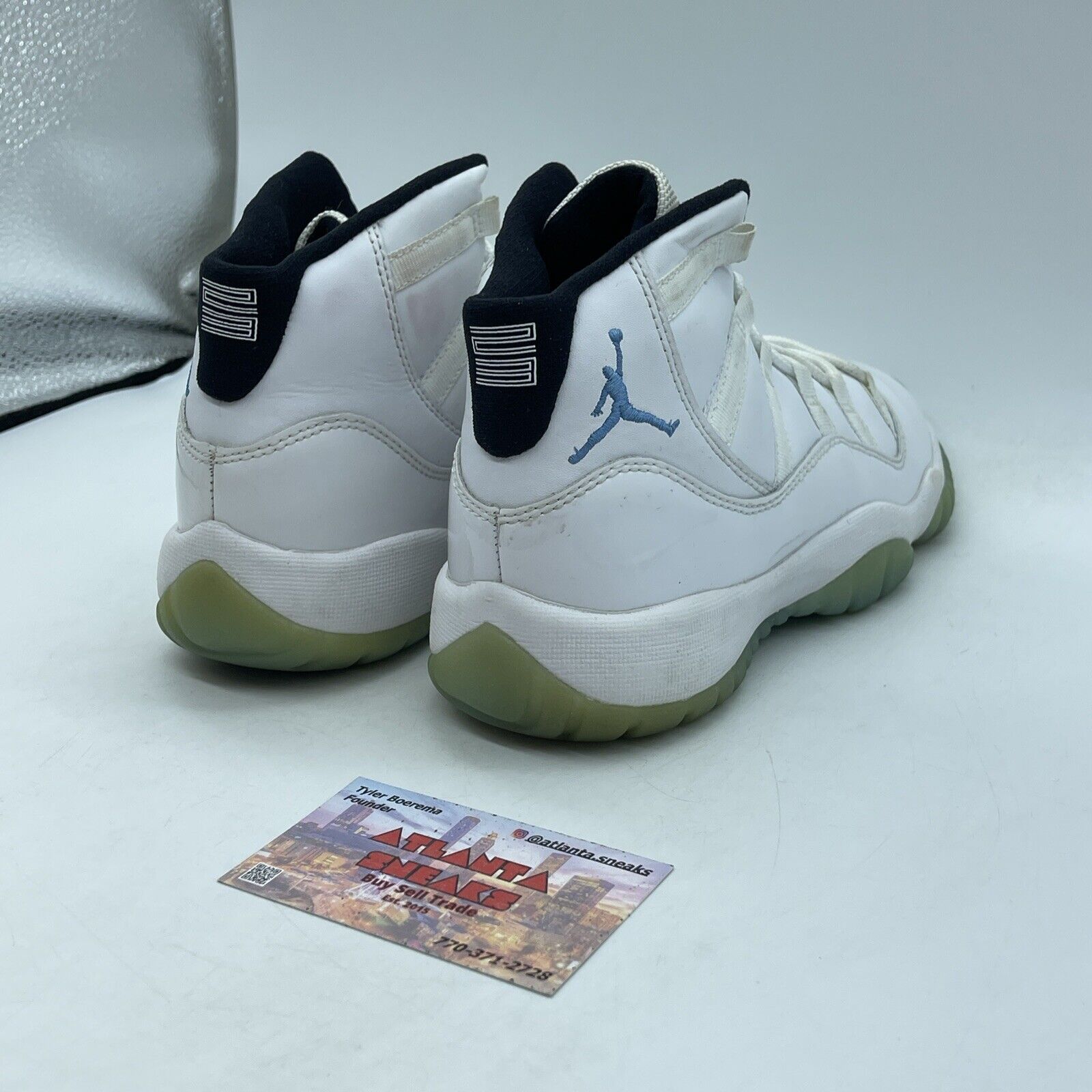 Size 4Y - Nike Air Jordan 11 Retro Legend Blue GS White Leather (378038-117)