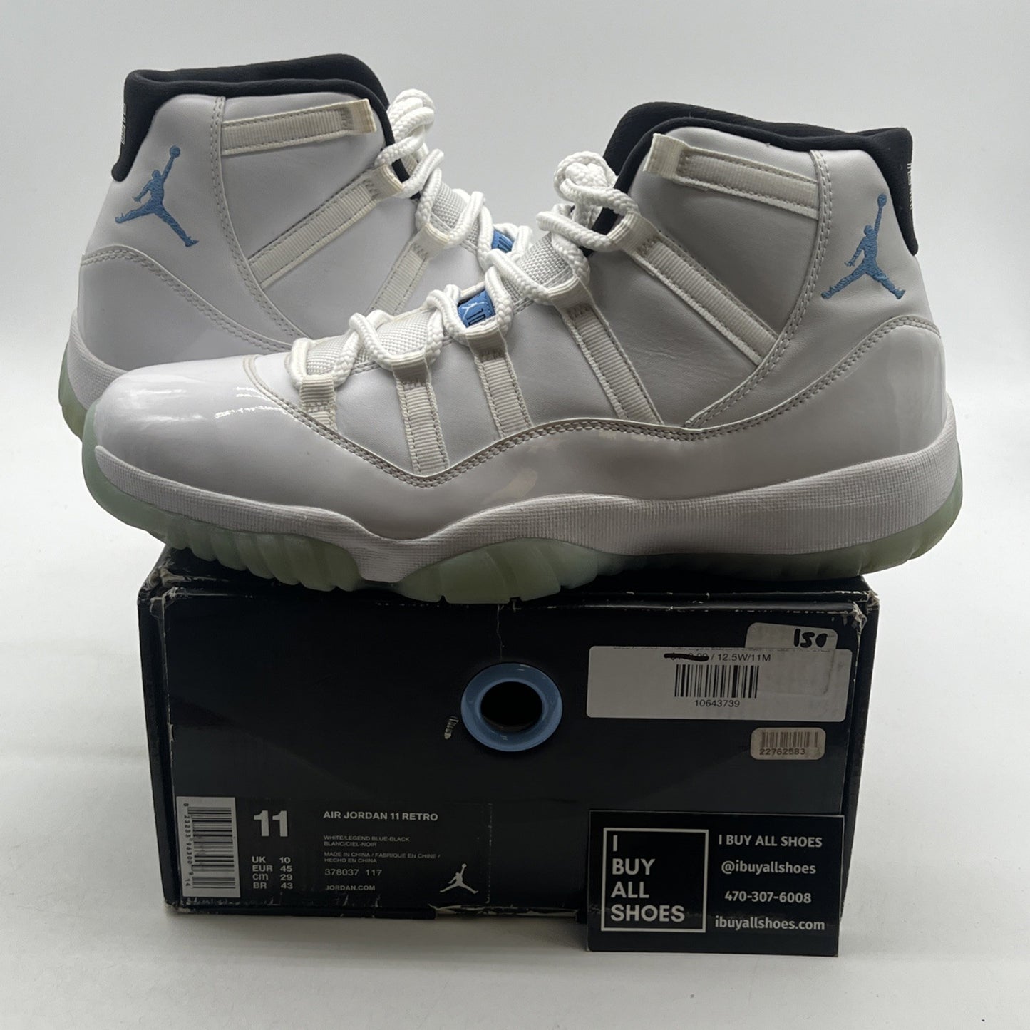 Size 11 - Air Jordan 11 Retro High Legend Blue (378037-117)