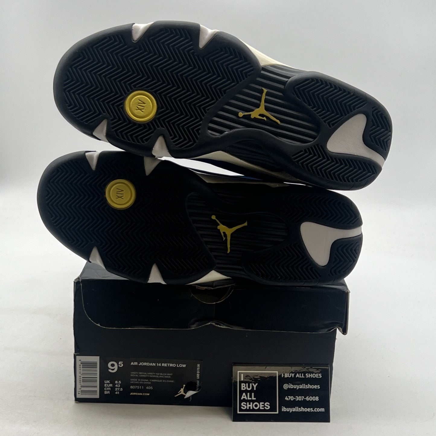 Size 9.5 - Air Jordan 14 Retro 2015 Low Laney (807511-405)