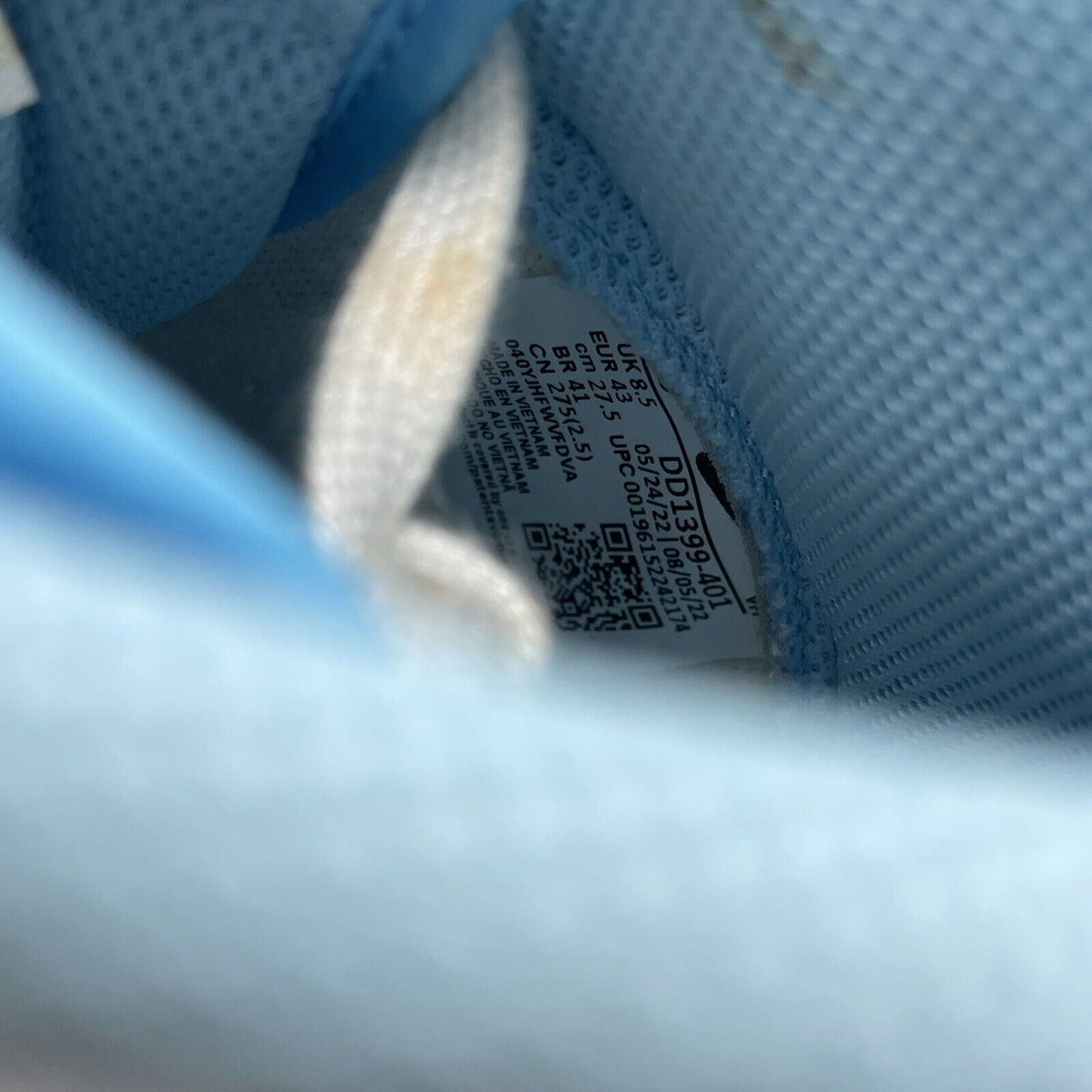 Size 9.5 - Nike Dunk High Blue Chill White Yellow Leather (DD1399-401)