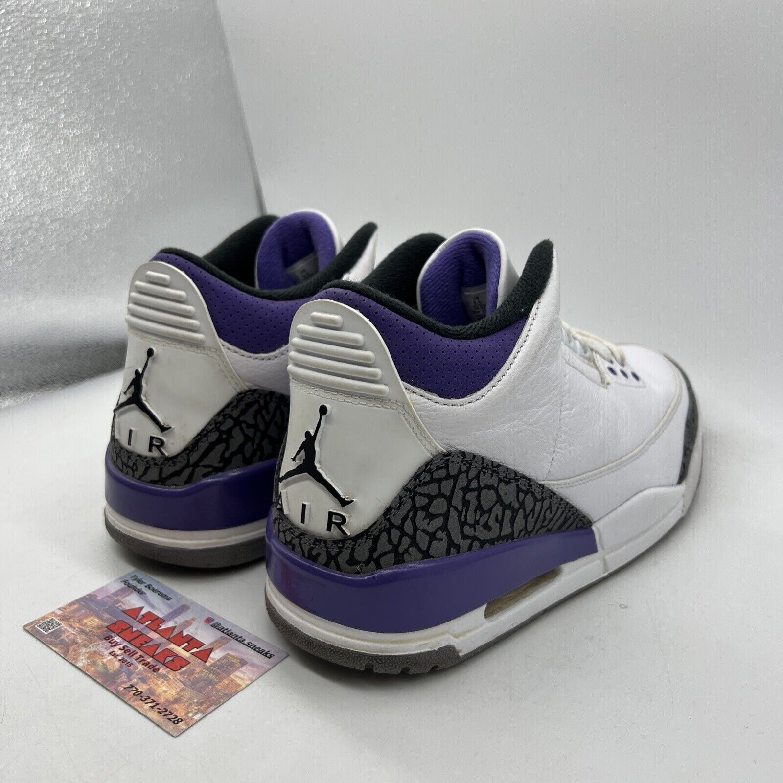 Size 9.5 - Jordan 3 Retro Mid Dark Iris White Purple Grey Leather (CT8532-105)