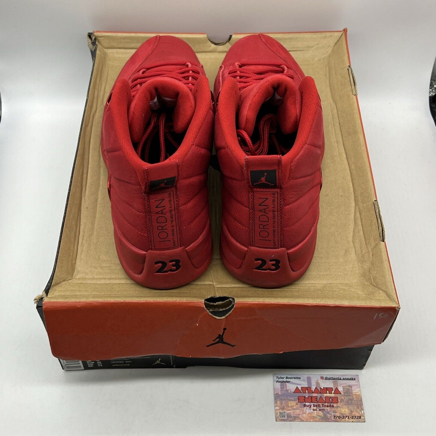 Size 12 - Air Jordan 12 Retro Gym Red Black Leather (130690-601)