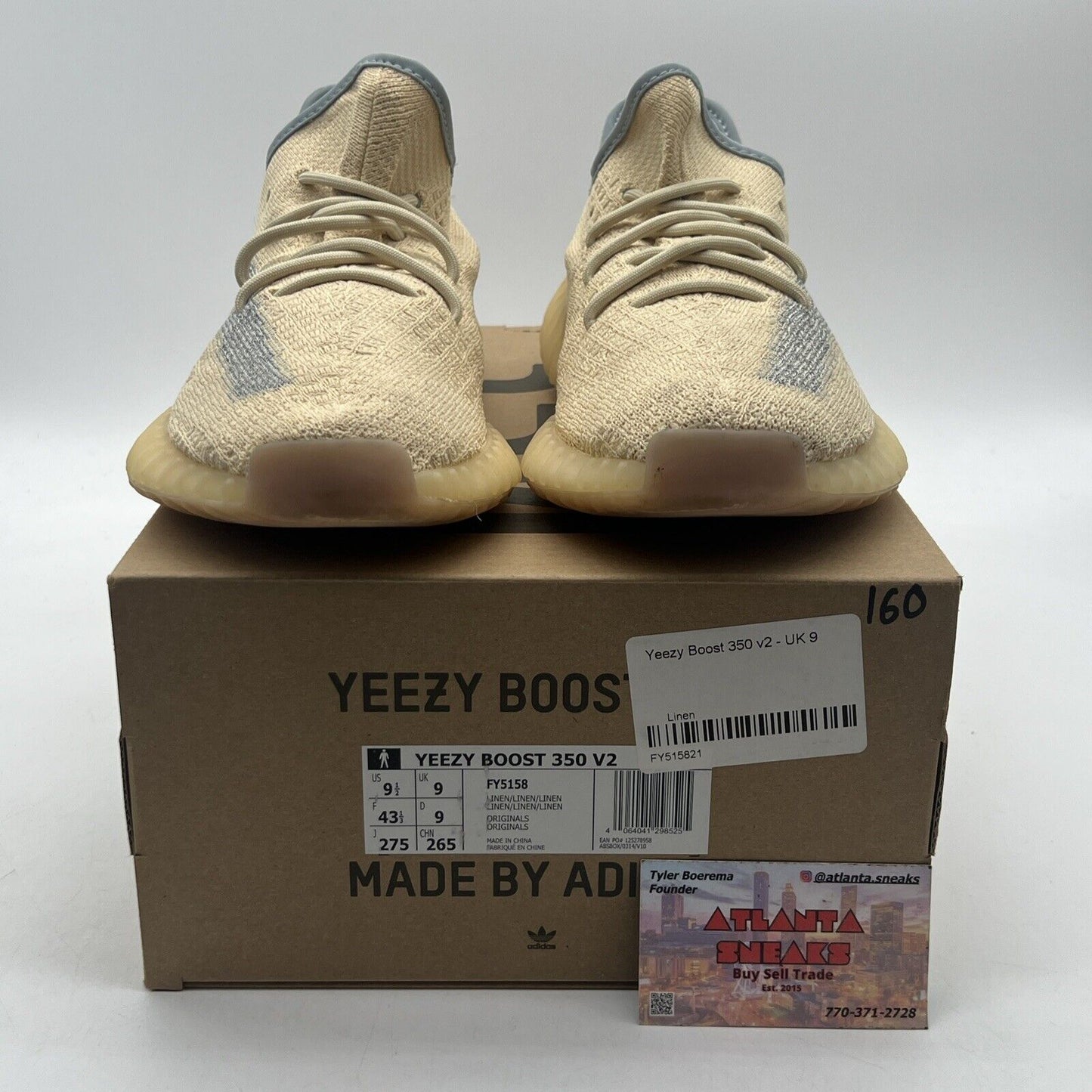 Size 9.5 - adidas Yeezy Boost 350 V2 Linen Grey (FY5158)