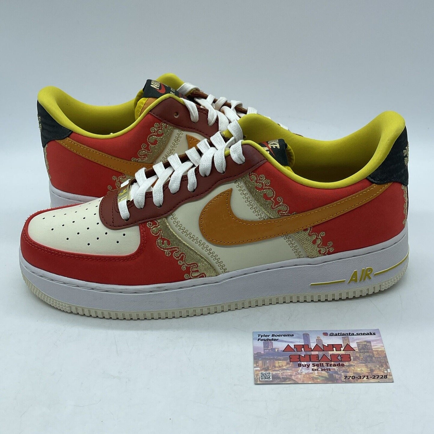 Size 11 - Nike Air Force 1 '07 LV8 Little Accra Yellow Red White (DV4463-600)