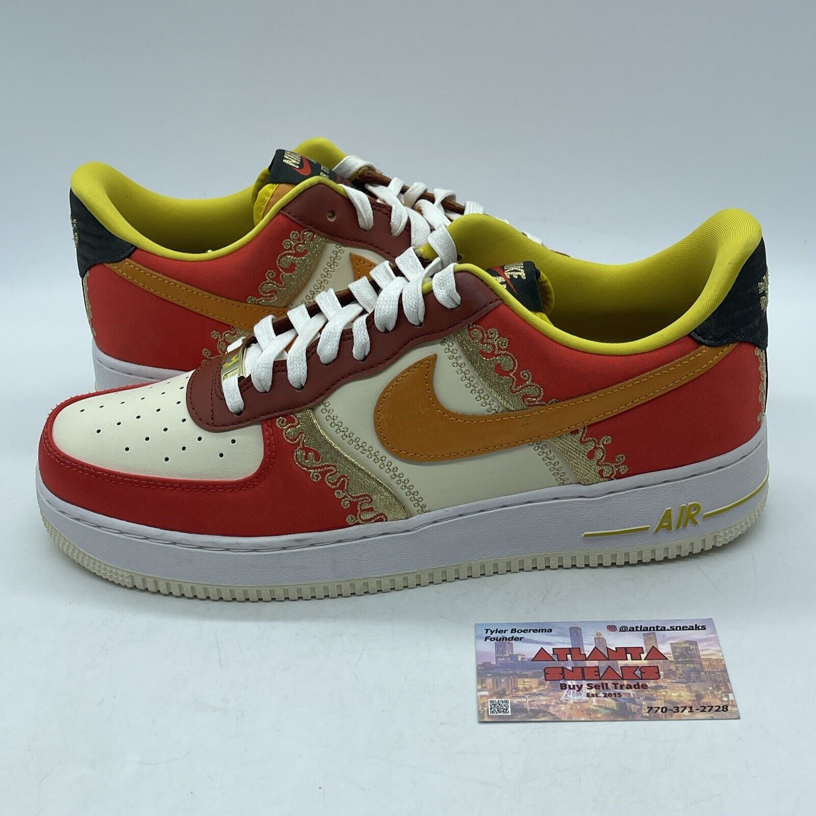 Size 11 - Nike Air Force 1 '07 LV8 Little Accra Yellow Red White (DV4463-600)