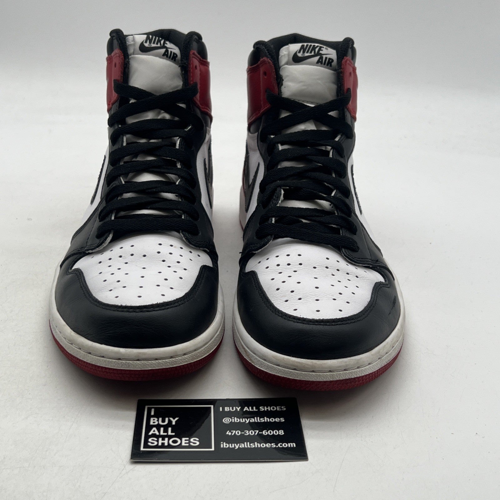 Size 12 - Air Jordan 1 Retro High OG Black Toe 2016 (555088-125)