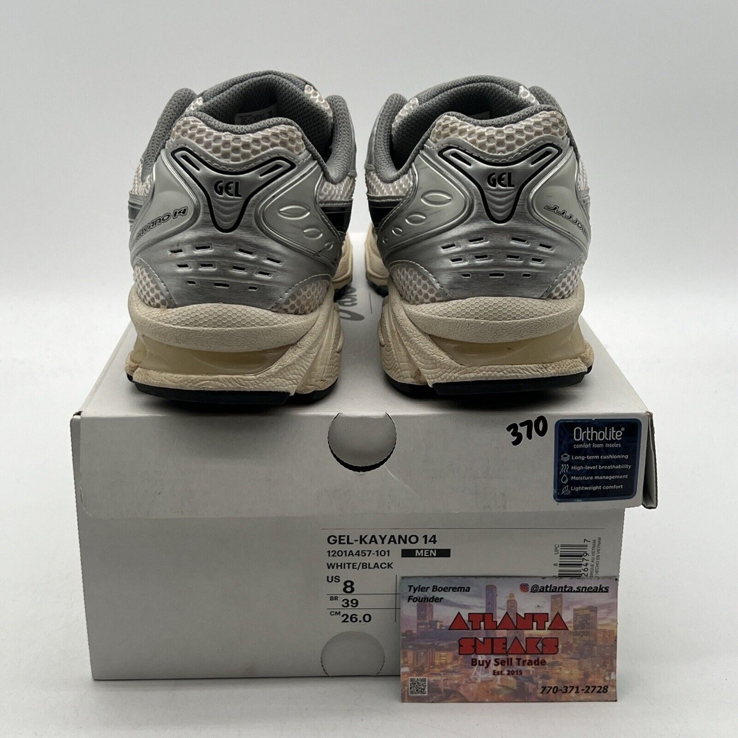 Size 8 - ASICS JJJJound x Gel Kayano 14 Silver Black (1201A457-101)