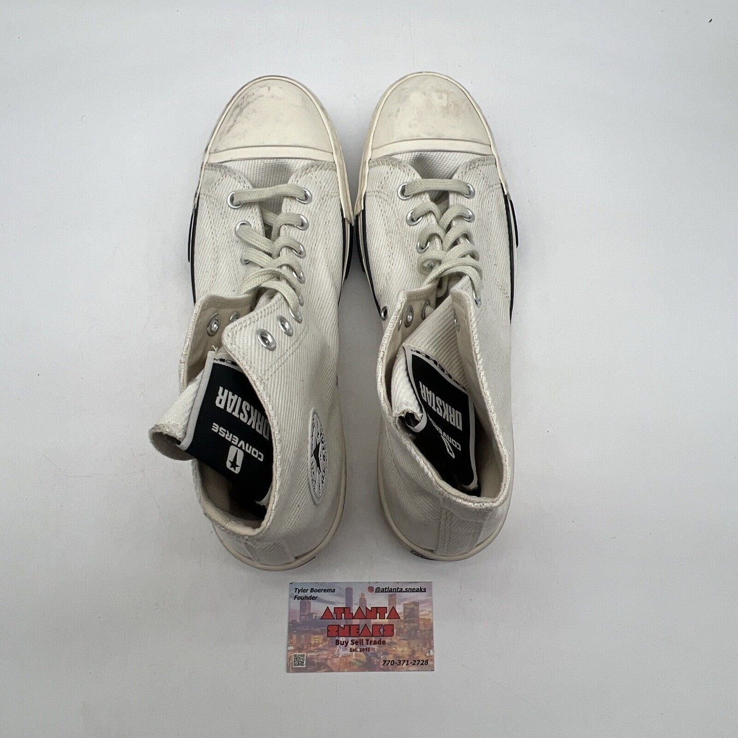 Size 11.5 - Converse Rick Owens x DRKSHDW DRKSTAR Chuck 70 High Egret (172346C)
