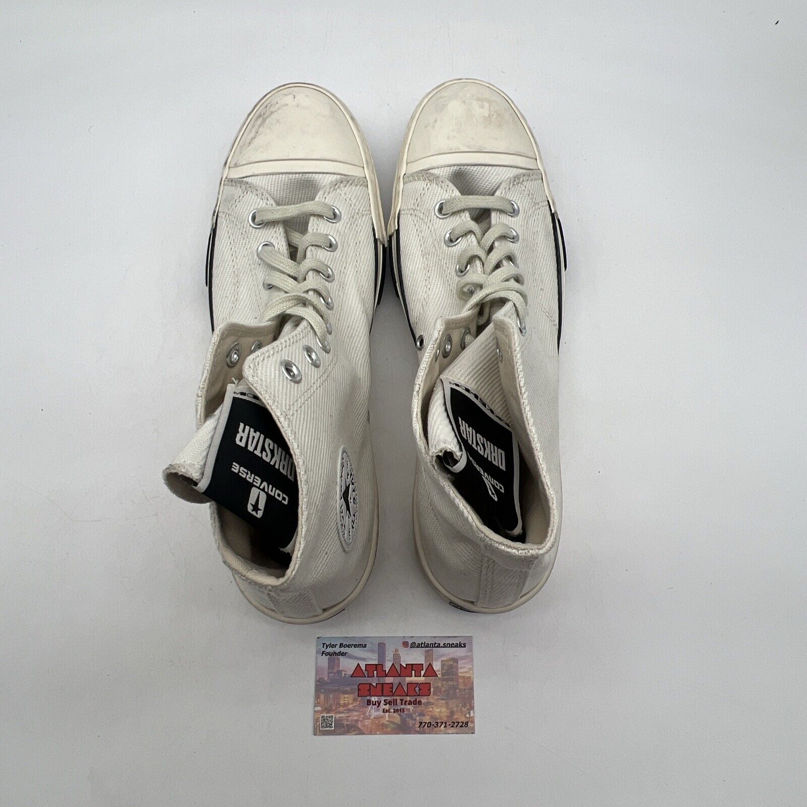 Size 11.5 - Converse Rick Owens x DRKSHDW DRKSTAR Chuck 70 High Egret (172346C)