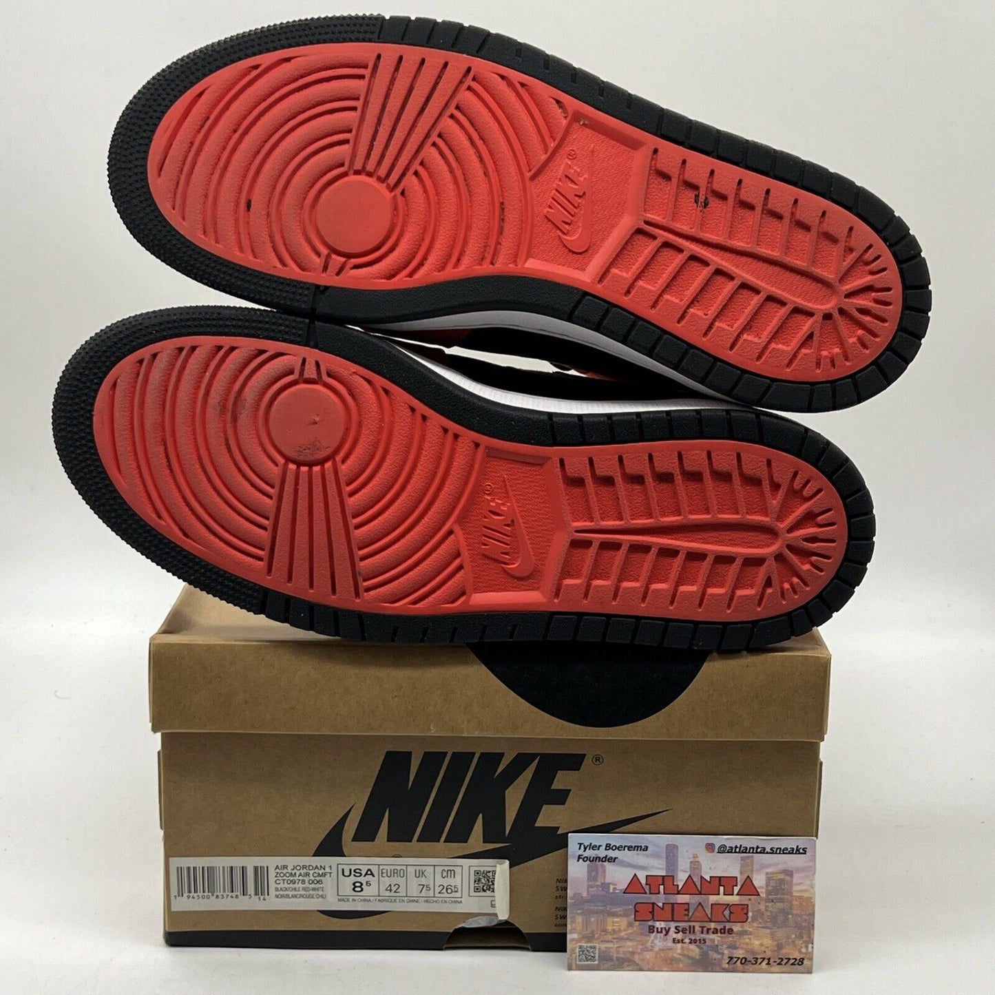 Size 8.5 - Air Jordan 1 Zoom Comfort Chile Red Black Red Yellow White Leather