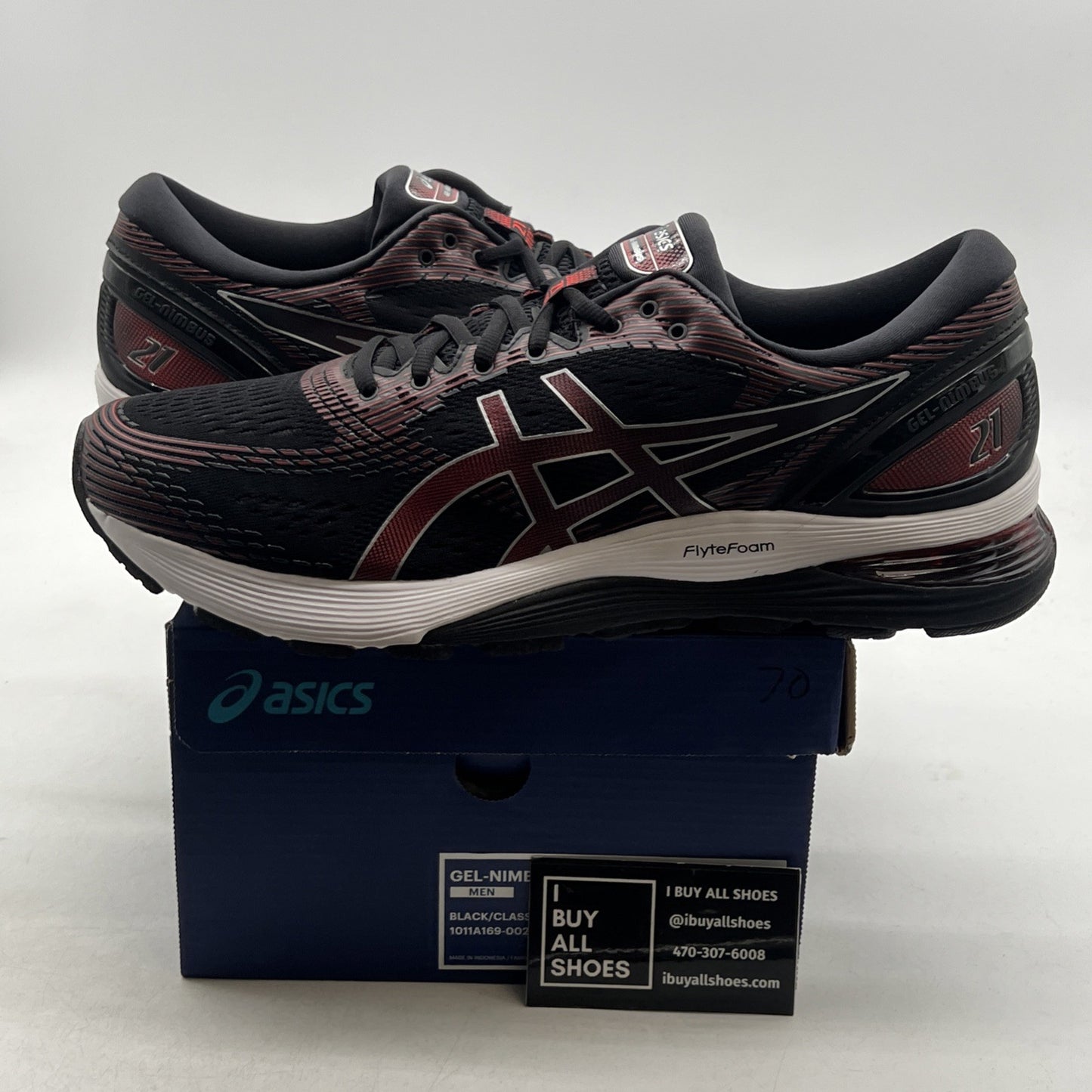 Size 11.5 - Asics Gel Nimbus 21 Classic Red (1011A169-002)