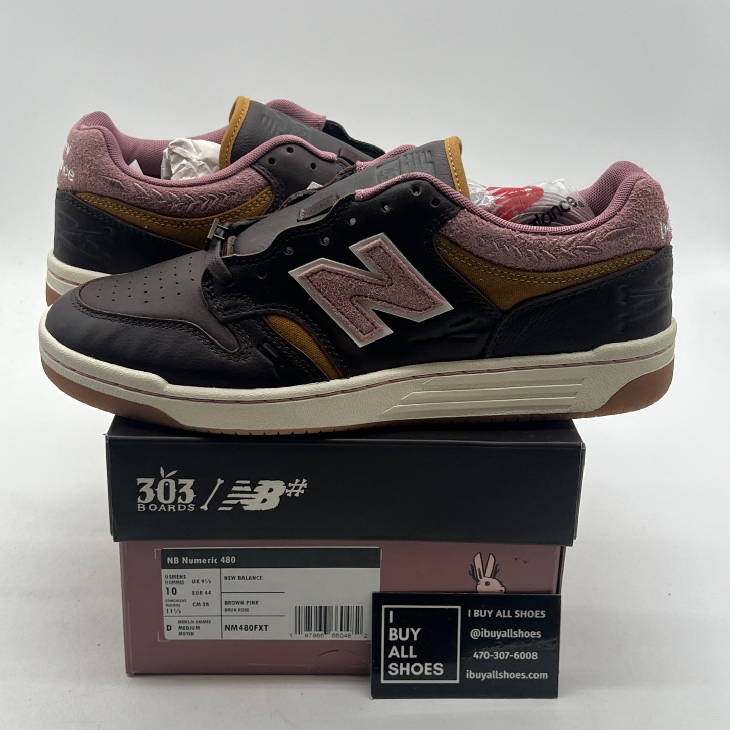 Size 10 - New Balance 303 Boards x Jeremy Fish x Numeric 480 Silly Pink Bunnies