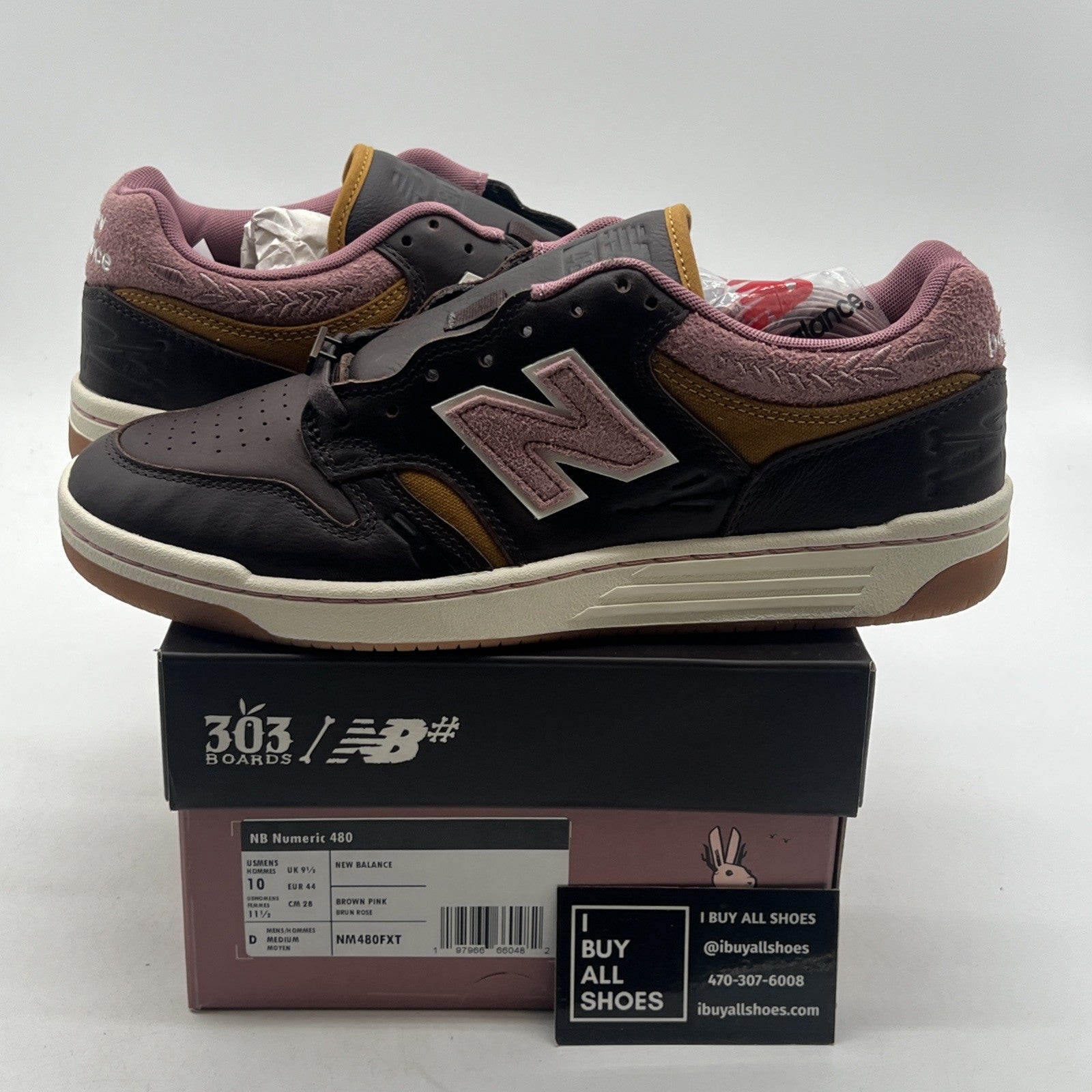 Size 10 - New Balance 303 Boards x Jeremy Fish x Numeric 480 Silly Pink Bunnies