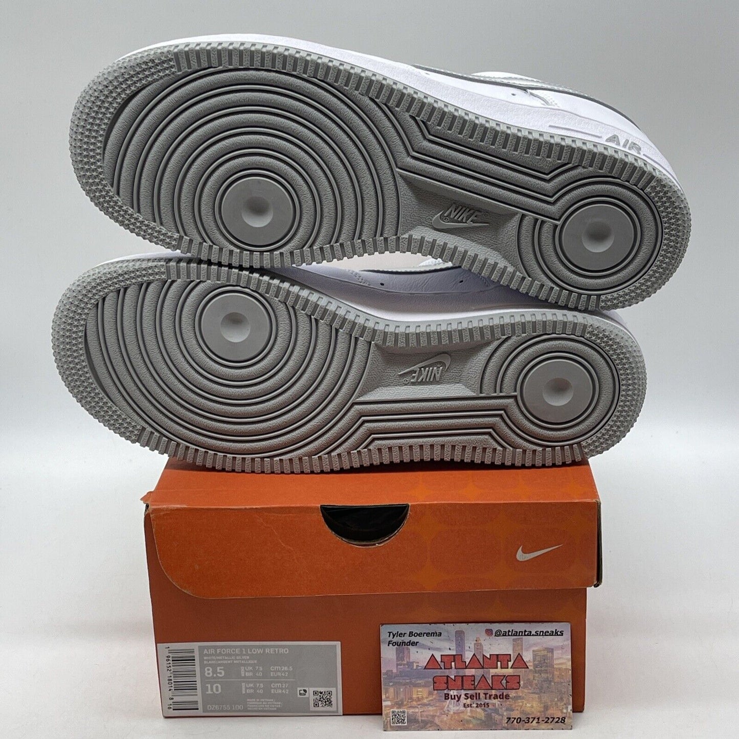 Size 8.5 - Nike Air Force 1 Low Color of the Month - White Silver (DZ6755-100)
