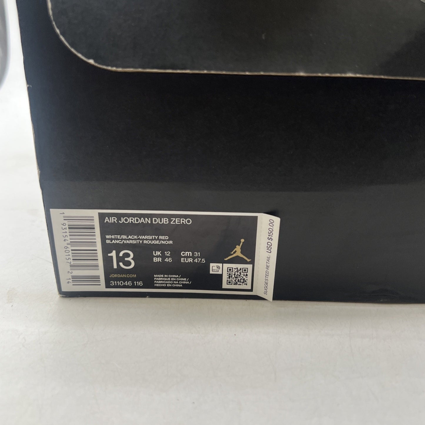 Size 13 - Jordan Dub Zero 2020 Varsity Red (311046-116)