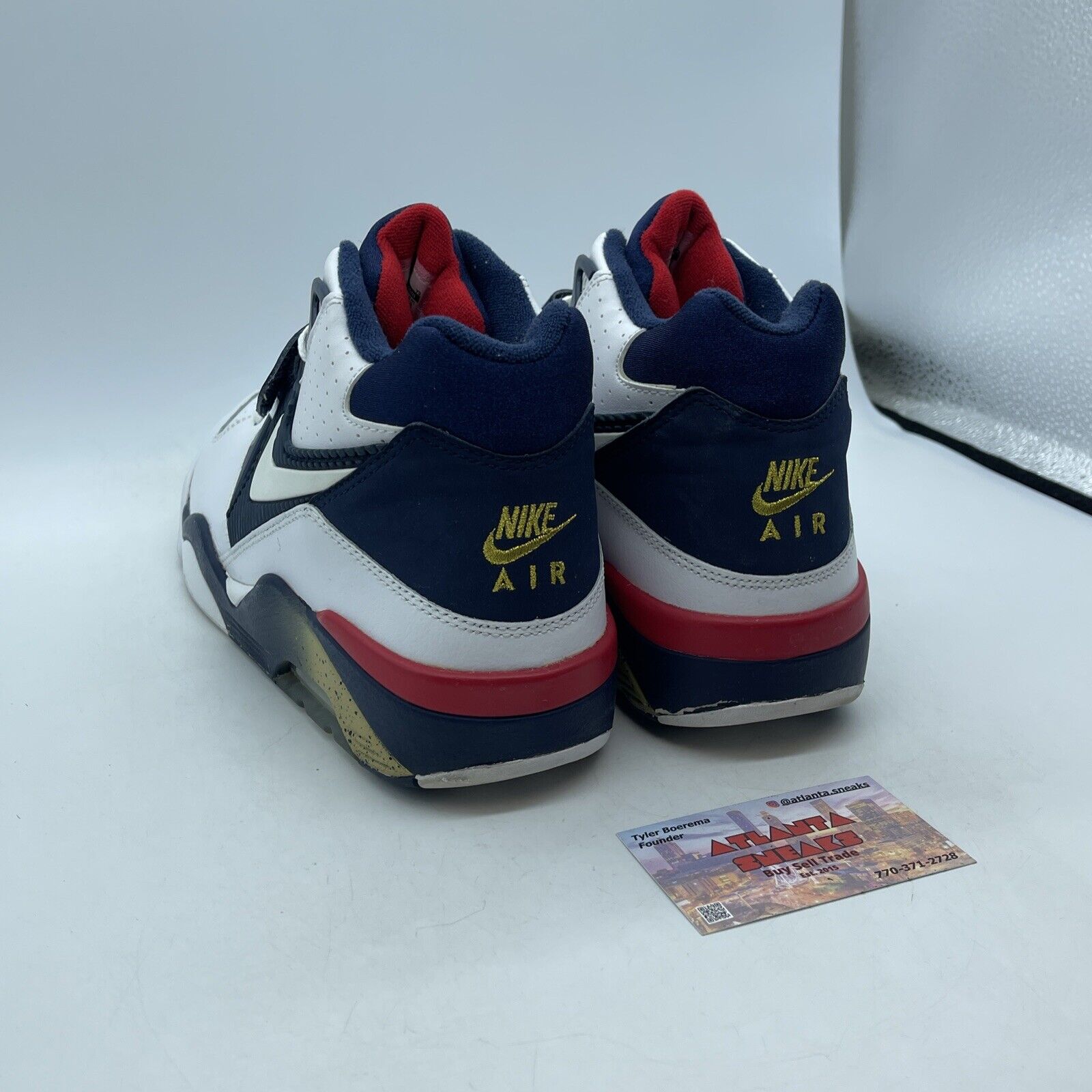Size 10 - Nike Air Force 180 2012 Dream Team Blue White Leather  (310095-100)