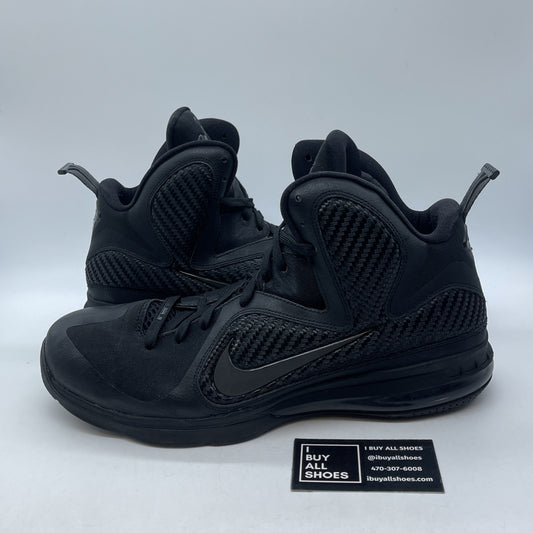Size 13 - Nike LeBron 9 Blackout Suede Leather (469764-001)