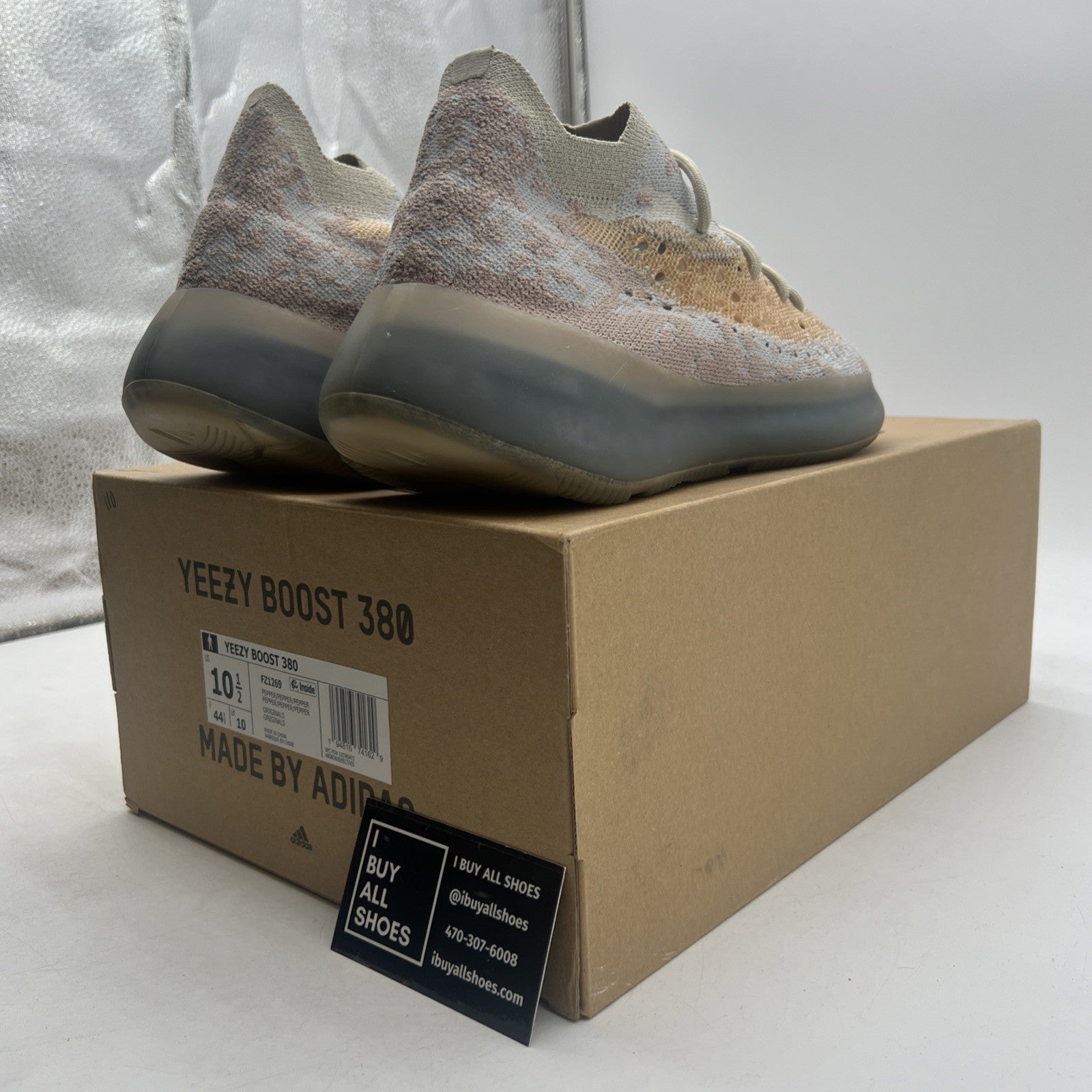 Size 10.5 - Adidas Yeezy Boost 380 Pepper Non-Reflective (FZ1269)