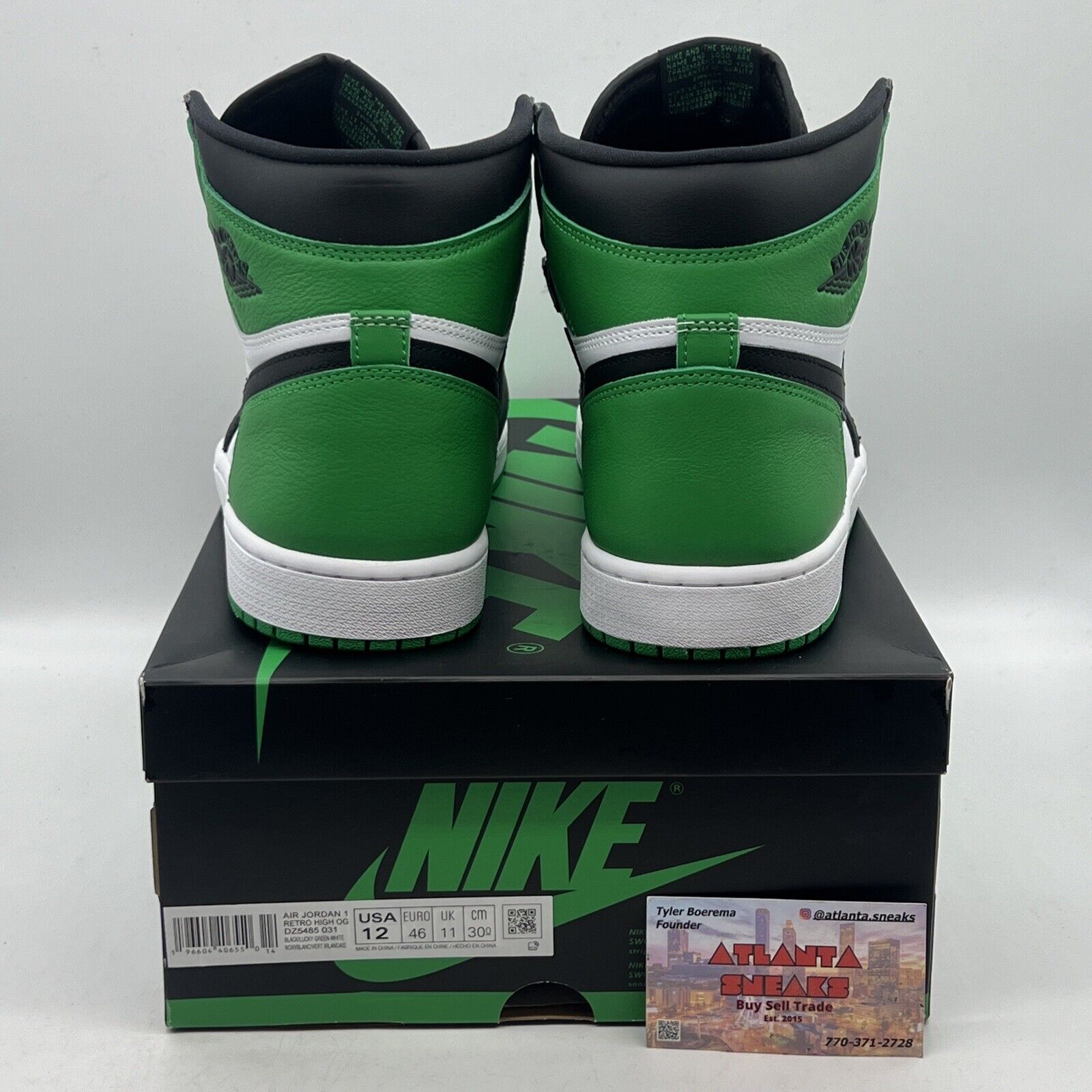 Size 12 - Jordan 1 Retro OG High Lucky Green Brand New Og All