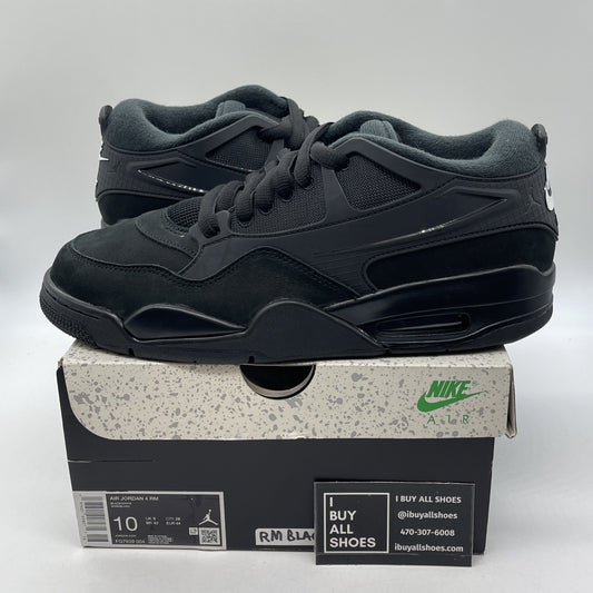 Size 10 - Air Jordan 4 RM Black Cat Black White Suede (FQ7939-004)