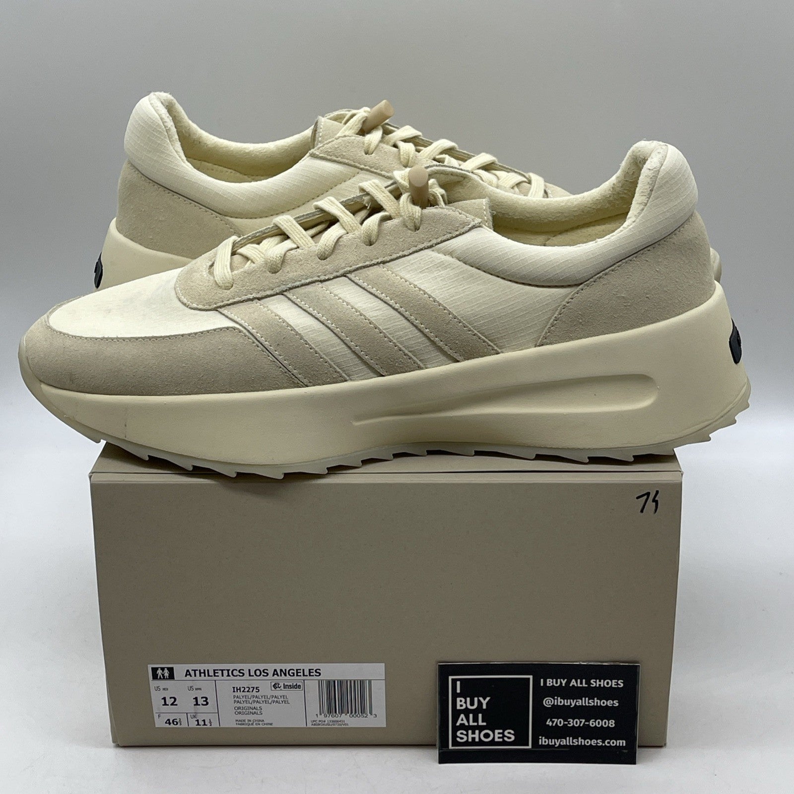 Size 12 - adidas Fear of God Athletics x Los Angeles Runner Pale Yellow (IH2275)