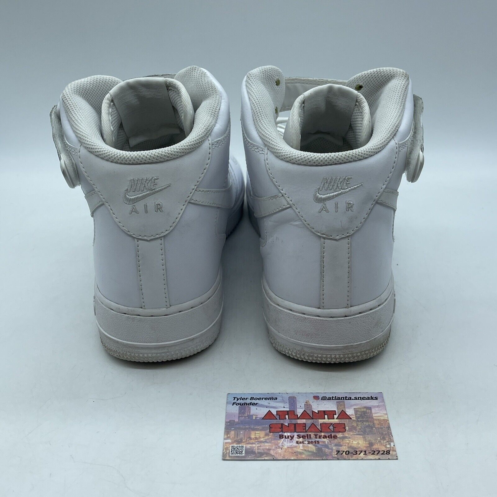 Size 11.5 - Nike Air Force 1 '07 Mid White Leather (315123-111)