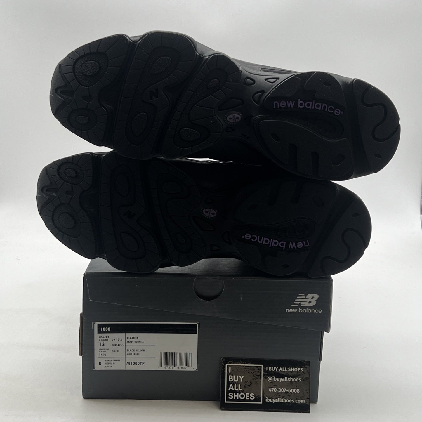 Size 13 - New Balance 1000 Reflective Pack - Black Honeycomb (M1000TP)