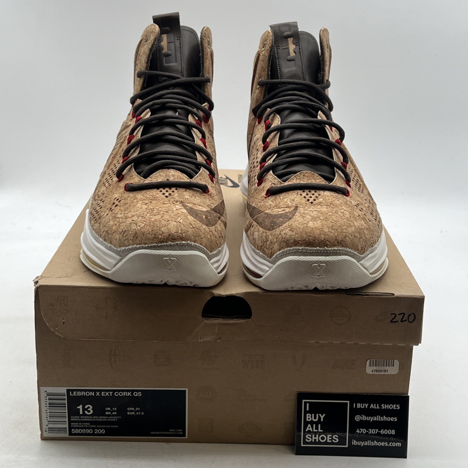 Size 13 - Nike LeBron 10 EXT QS Cork (580890-200)