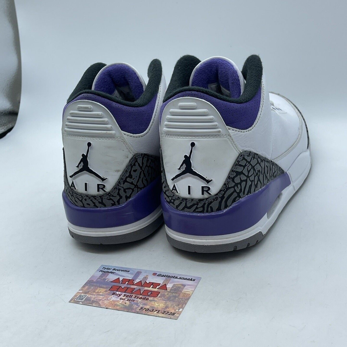 Size 10 - Jordan 3 Retro Mid Dark Iris White Leather Grey Suede (CT8532-105)