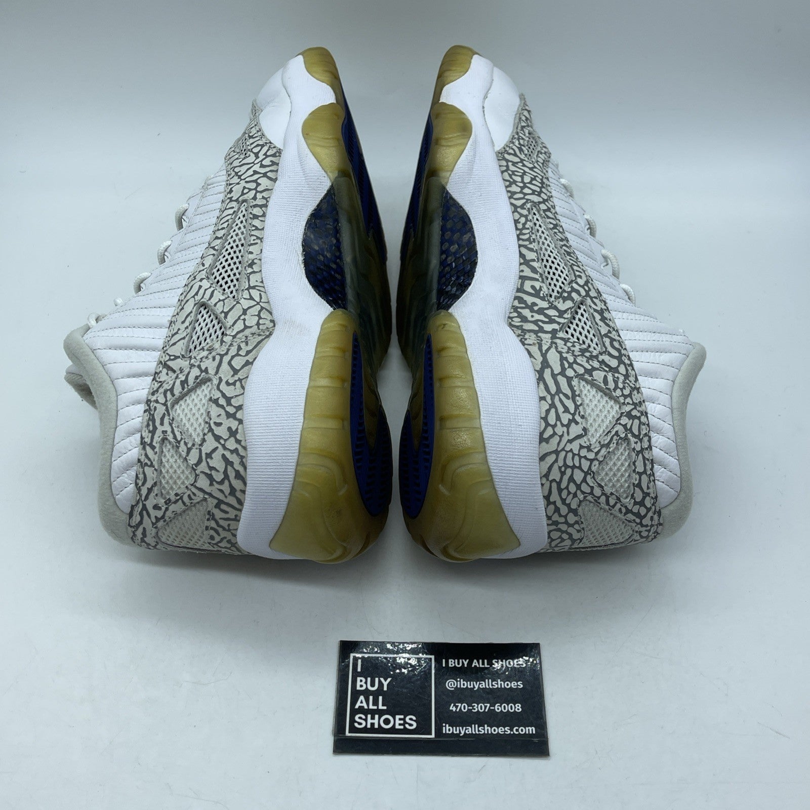 Size 12 - Air Jordan 11 Retro IE 2015 Low Cobalt Grey White Suede (306008-102)
