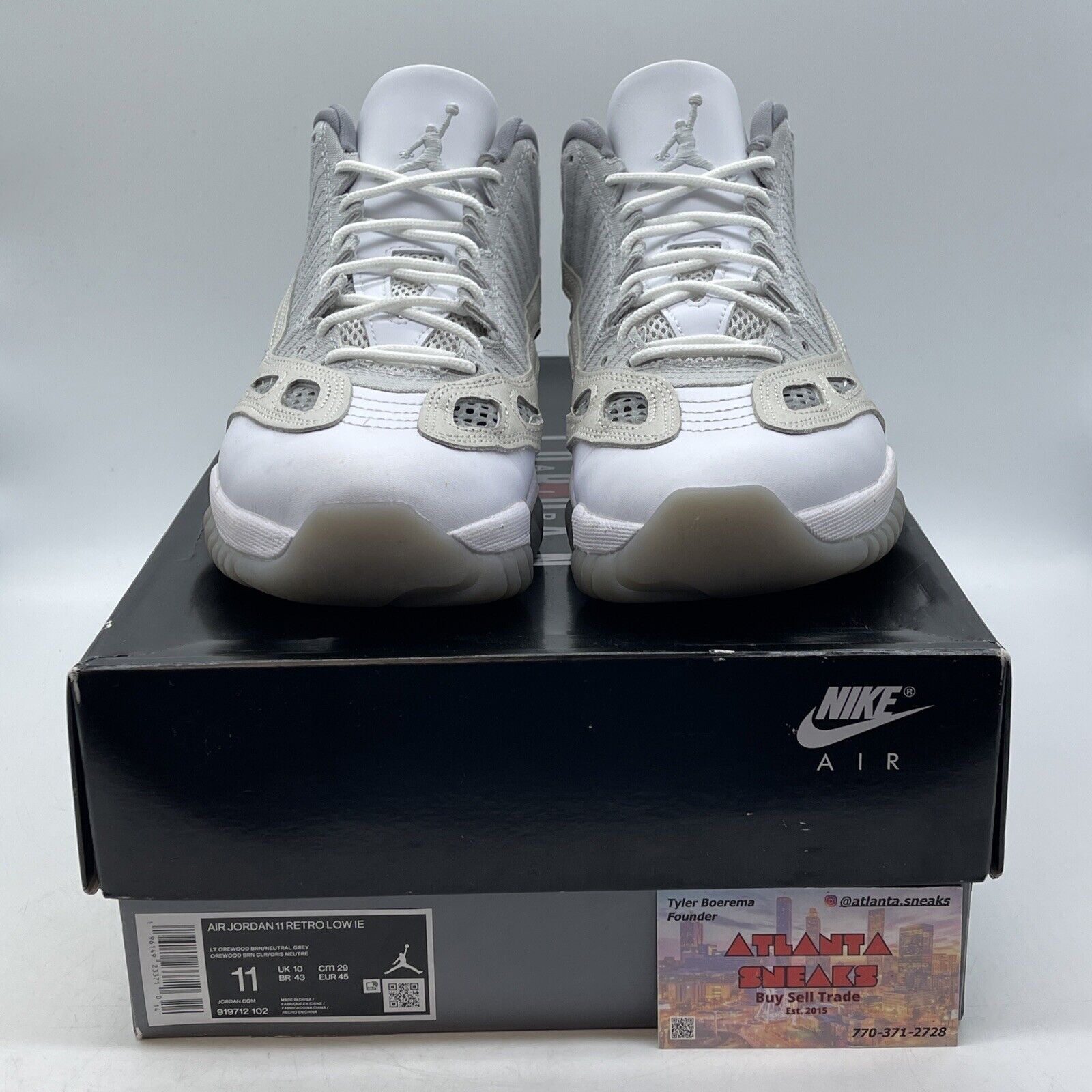 Size 11 - Air Jordan 11 Retro IE Low Light Orewood Brown Grey (919712-102)