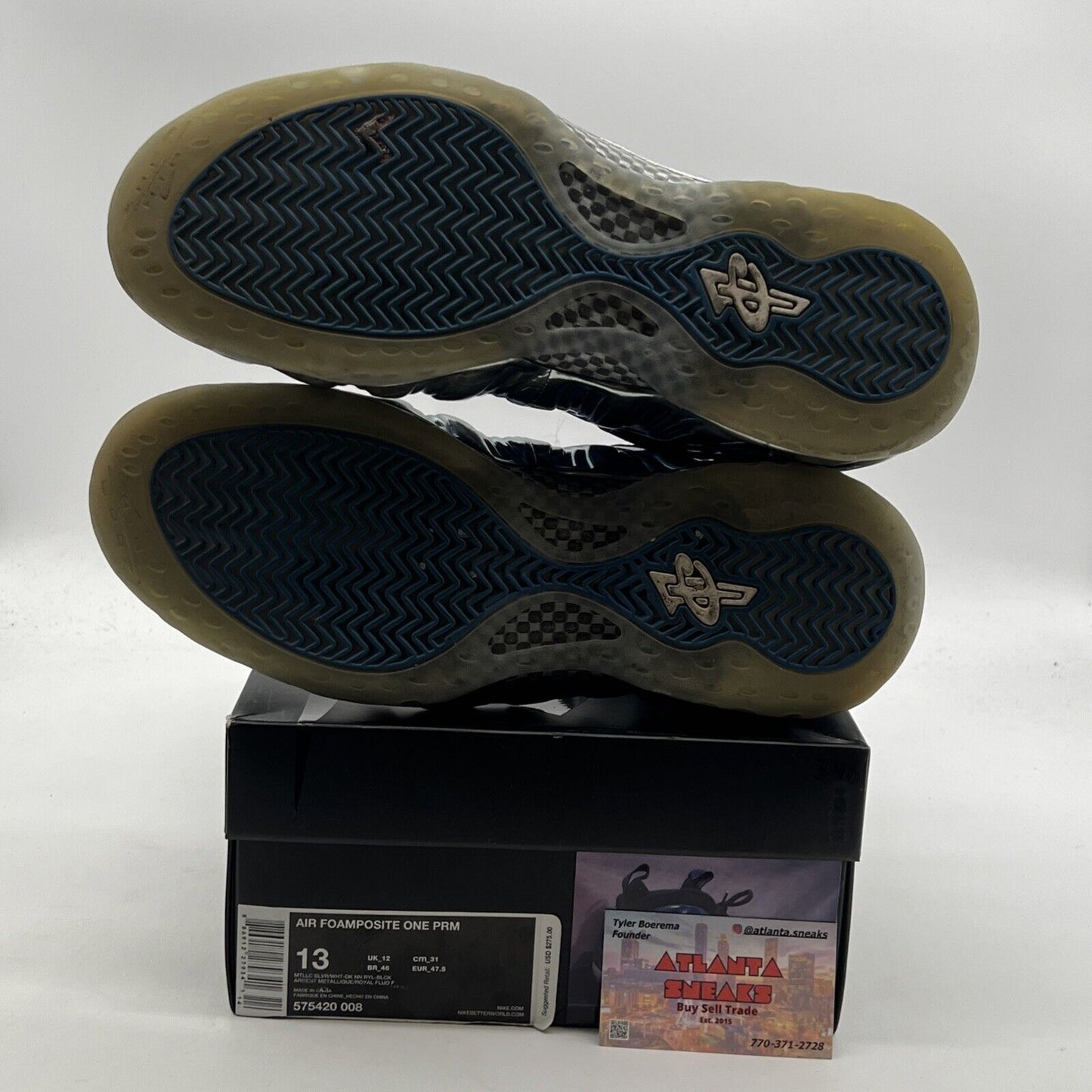 Size 13 - Nike Air Foamposite One PRM Blue Mirror (575420-008)
