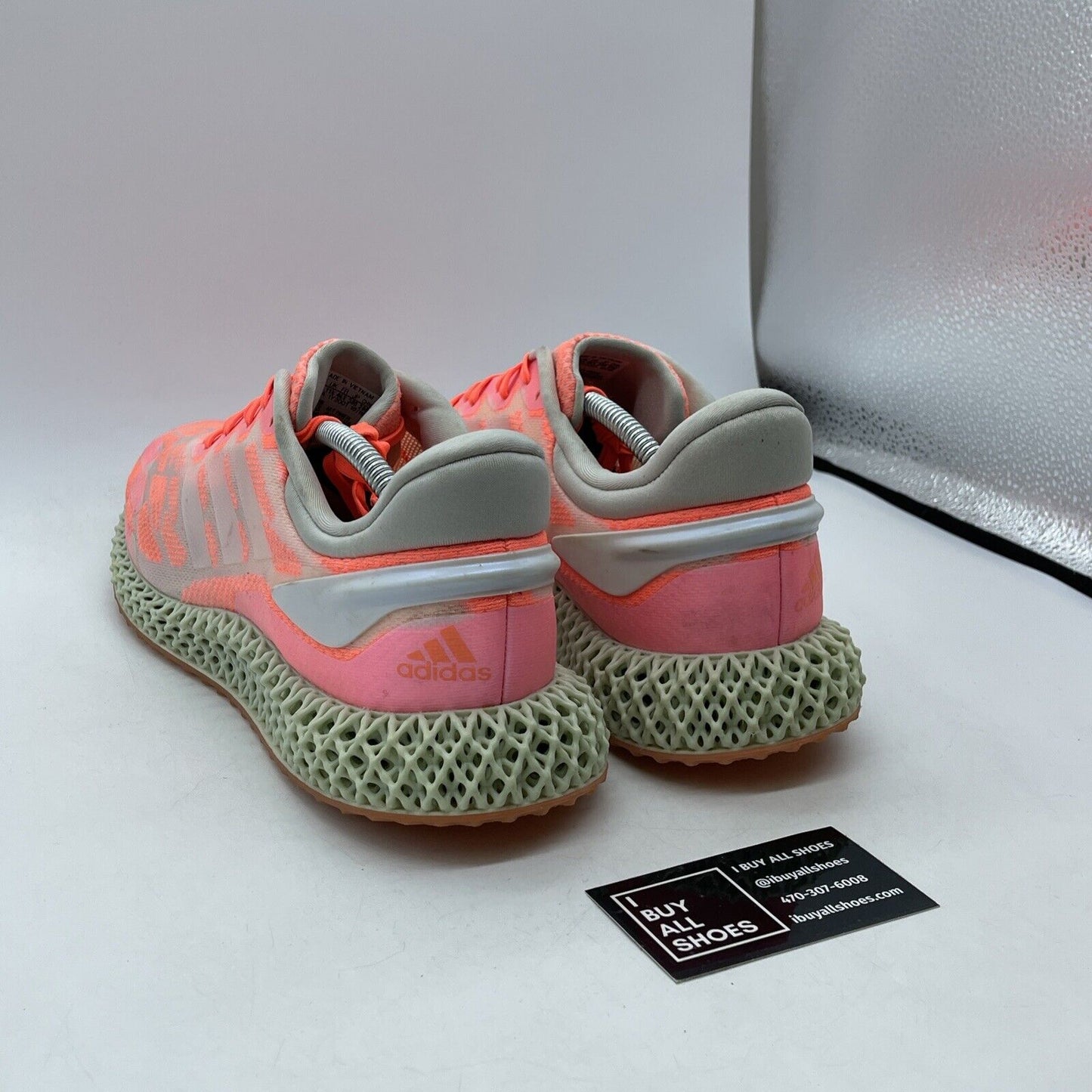 Size 12 - adidas 4D Runner Signal Coral Orange White Suede Leather (FW6838)