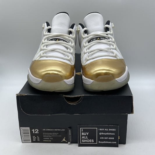 Size 12 - Air Jordan 11 Retro Low Closing Ceremony Gold Leather (528895-103)