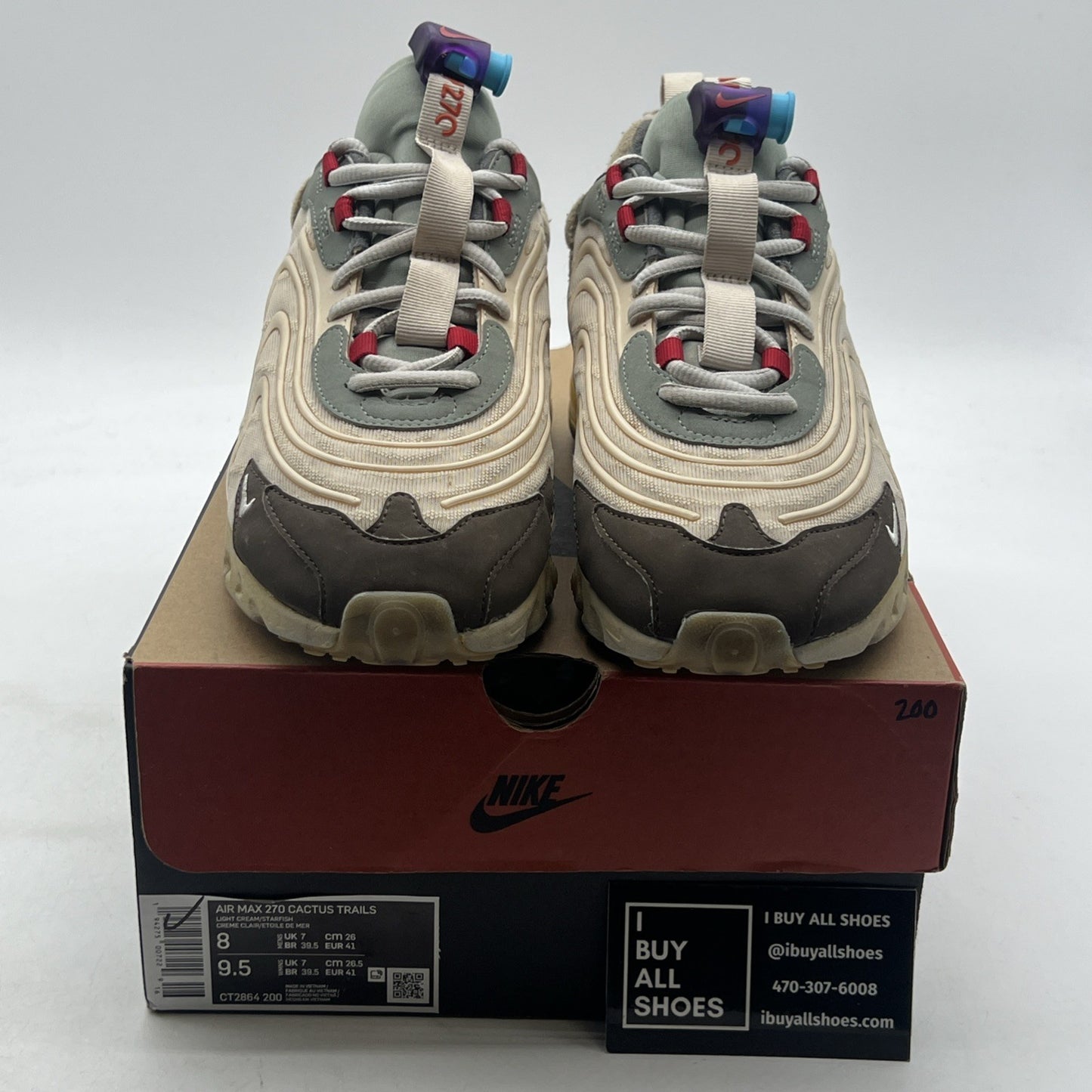 Size 8 - Nike Travis Scott x Air Max 270 React ENG Cactus Trails (CT2864-200)