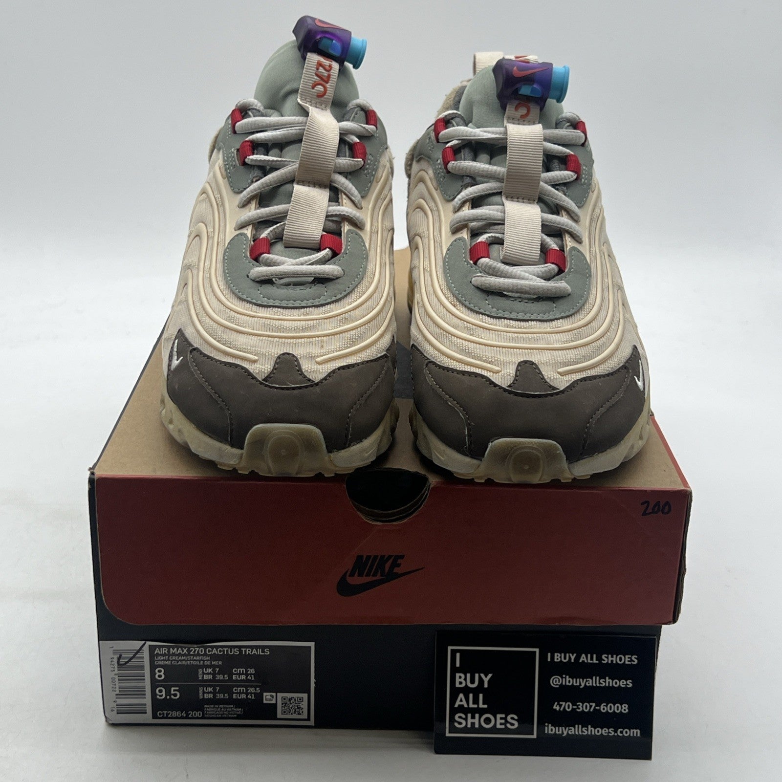 Size 8 - Nike Travis Scott x Air Max 270 React ENG Cactus Trails (CT2864-200)