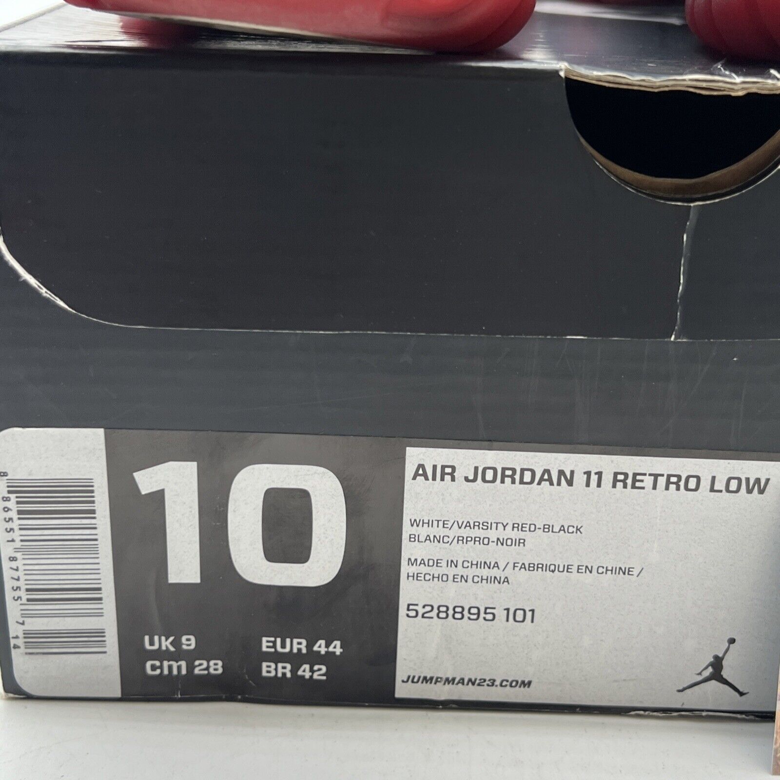 Size 10 - Air Jordan 11 Retro Low Cherry Bottom (528895-101)