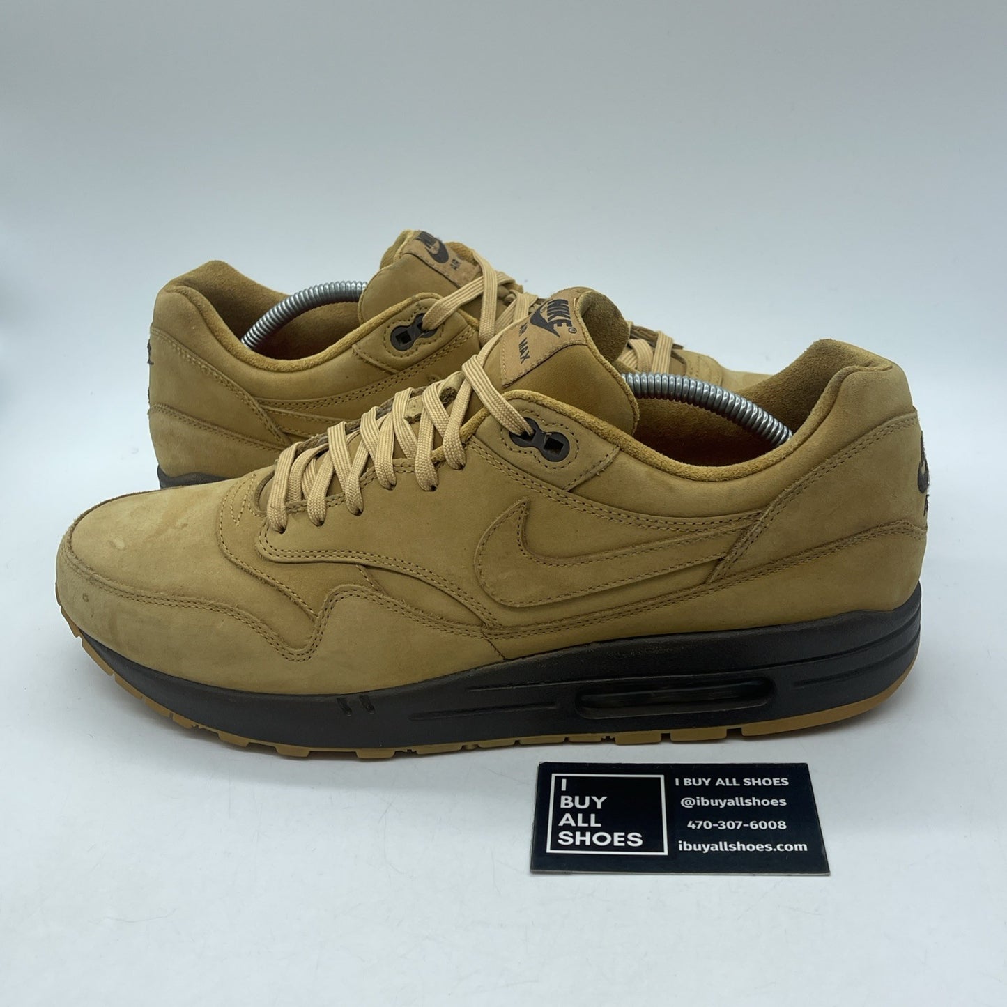 Size 13 - Nike Air Max 1 QS Flax Brown Suede (704997-200)