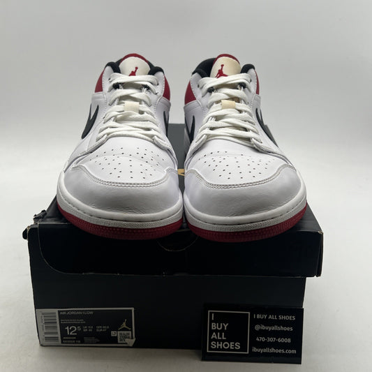 Size 12.5 - Air Jordan 1 Low White University Red (553558-118)